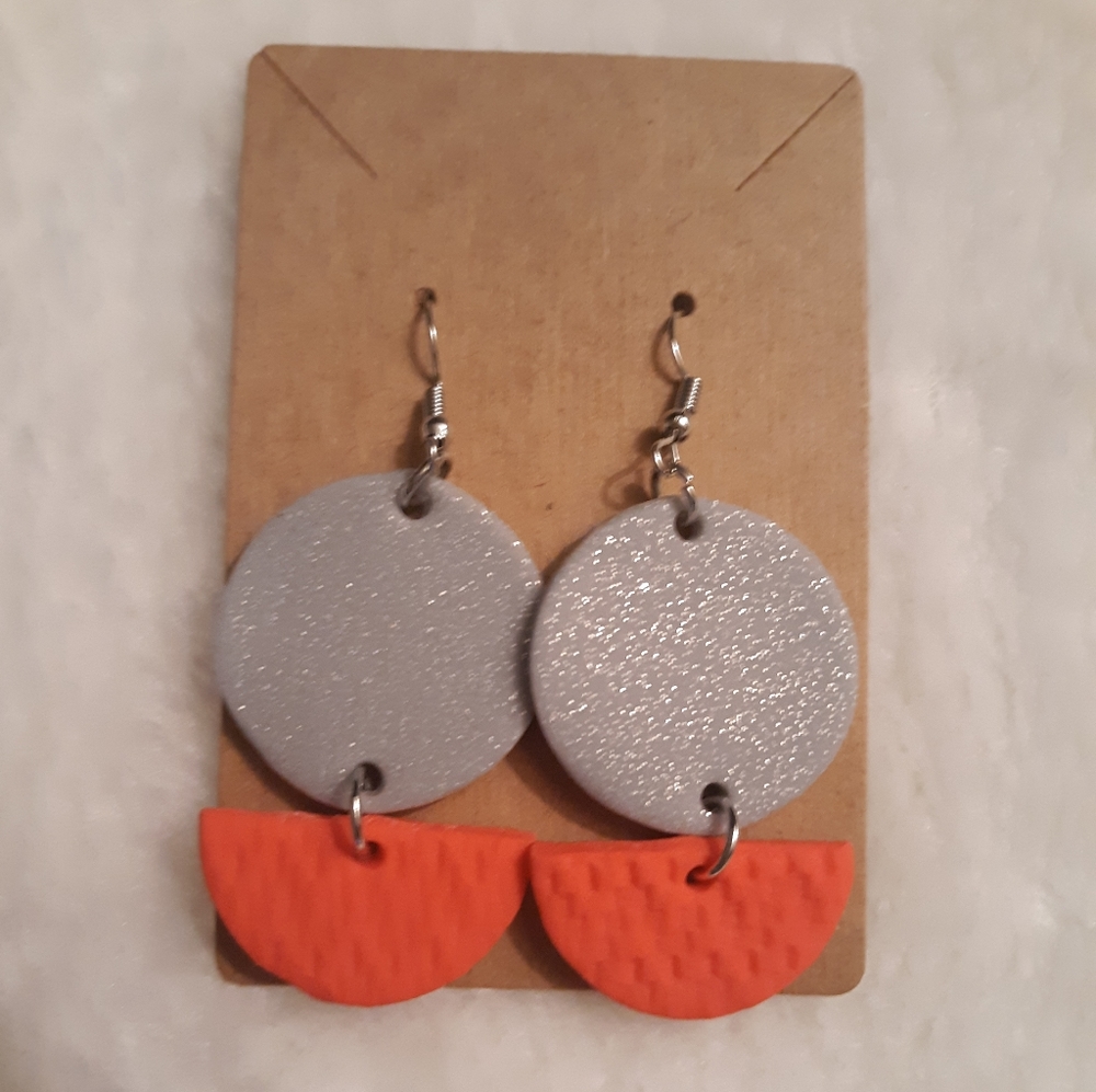 Homemade clay earrings